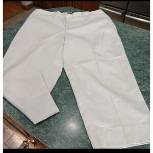 Dockers Women's Plus Size 22 Wide Leg Stretch Capris Khaki Pants NWT leg Slit 3x